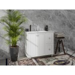 MJ12 Matte White MDF Free Standing Vanity Cabinet Only